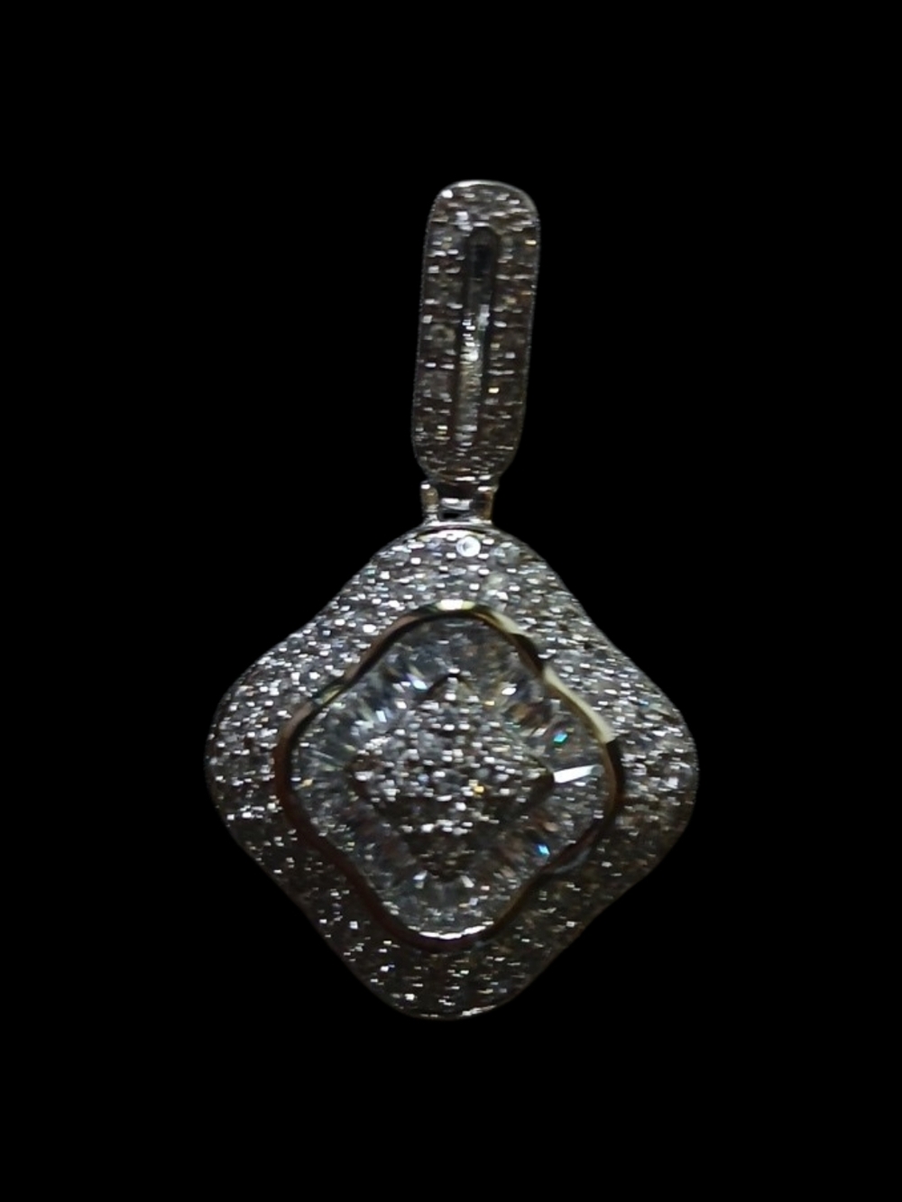 Sterling Silver and Tripple A CZ Pendant Necklace Charm